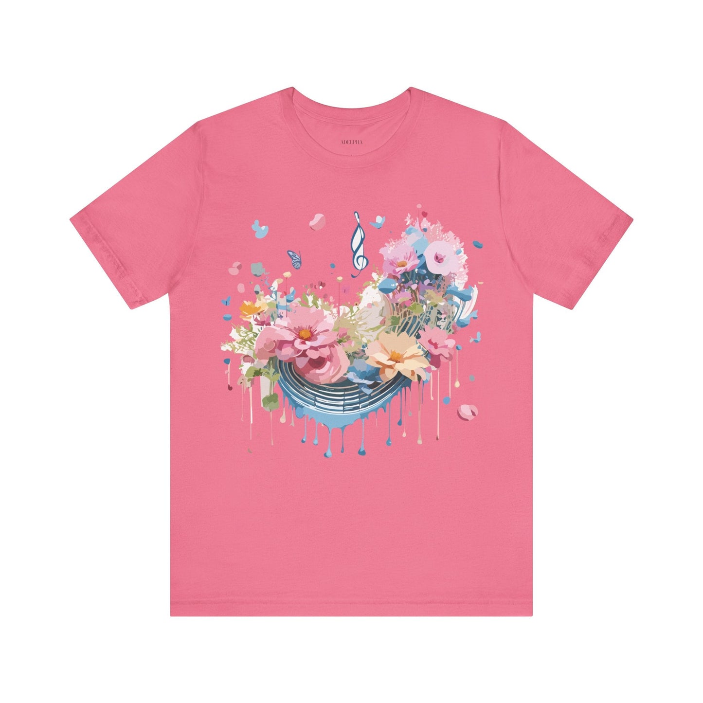 Adelpha Vintage Inspired Music Graphic Unisex T Shirt Tee For Everyday Casual Wear