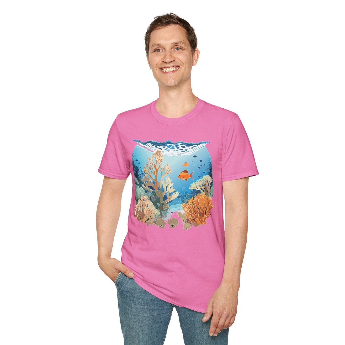 Ocean Tee Shirt Unisex Gildan Softstyle Cotton Tee Shirt 64000 Lightweight Breathable Comfort