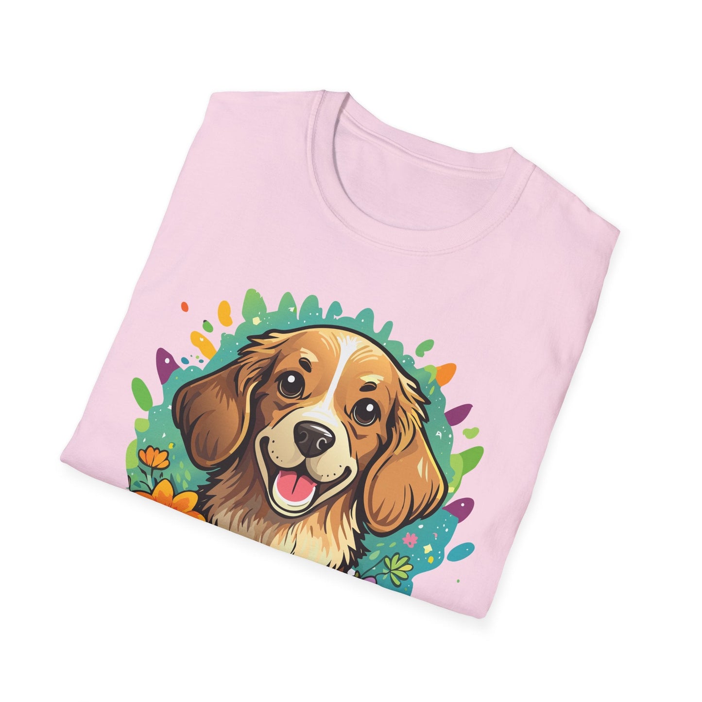 Dog Lover Unisex Animal Print T Shirt Cotton Tee Gildan Softstyle 64000