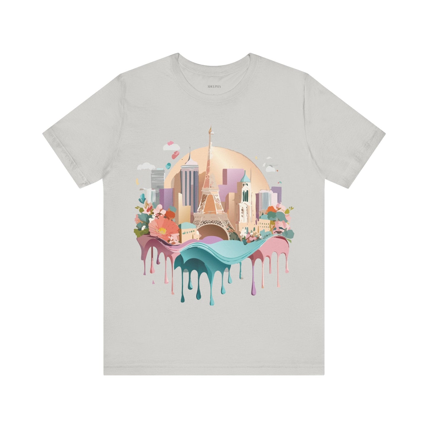 Tourist Shirt With Paris Graphic Tee Unisex Jersey Short Sleeve Art Design Adelpha Vintage Inspired