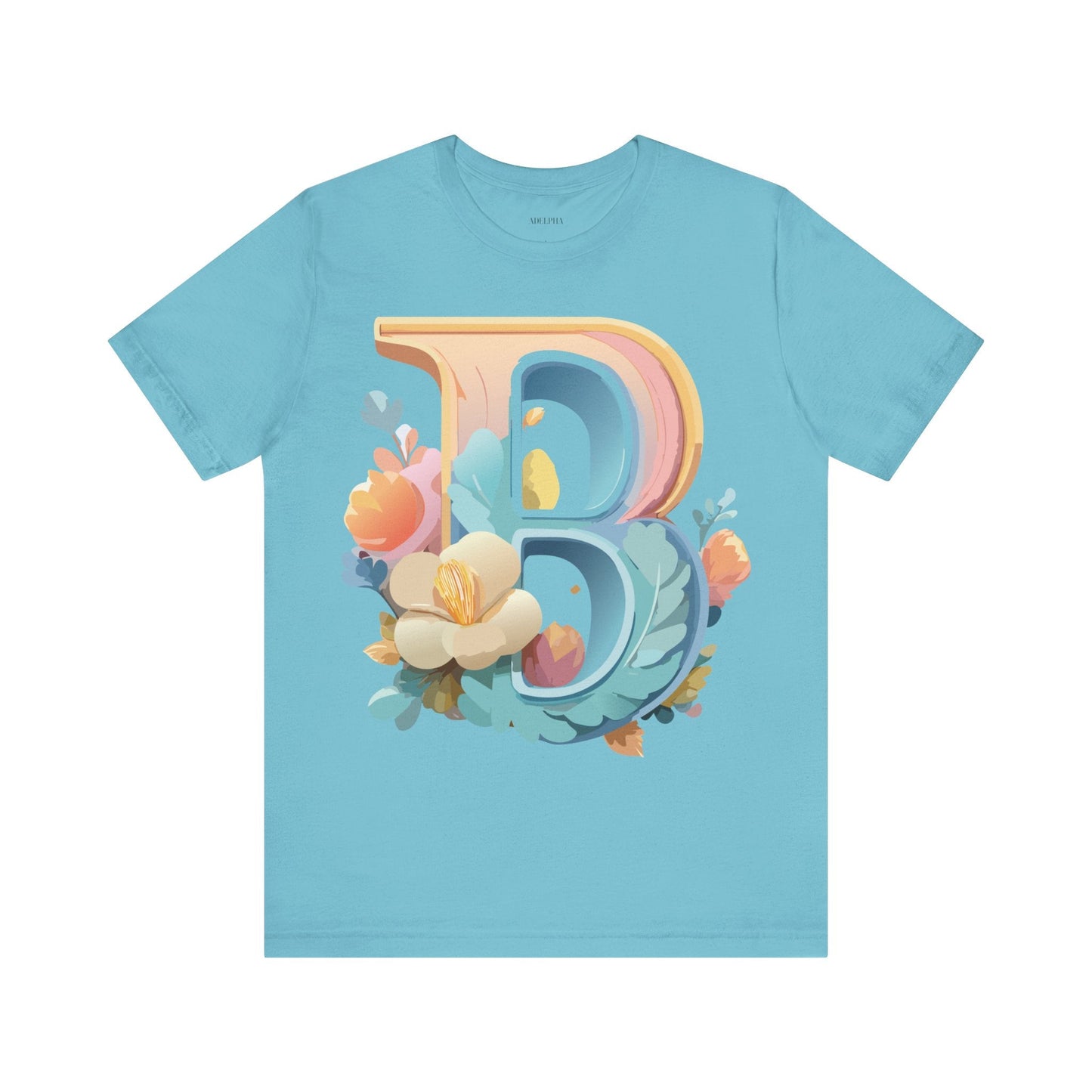 Letter B Graphic Tee Unisex Jersey Short Sleeve Shirt By Adelpha Vintage Artwork