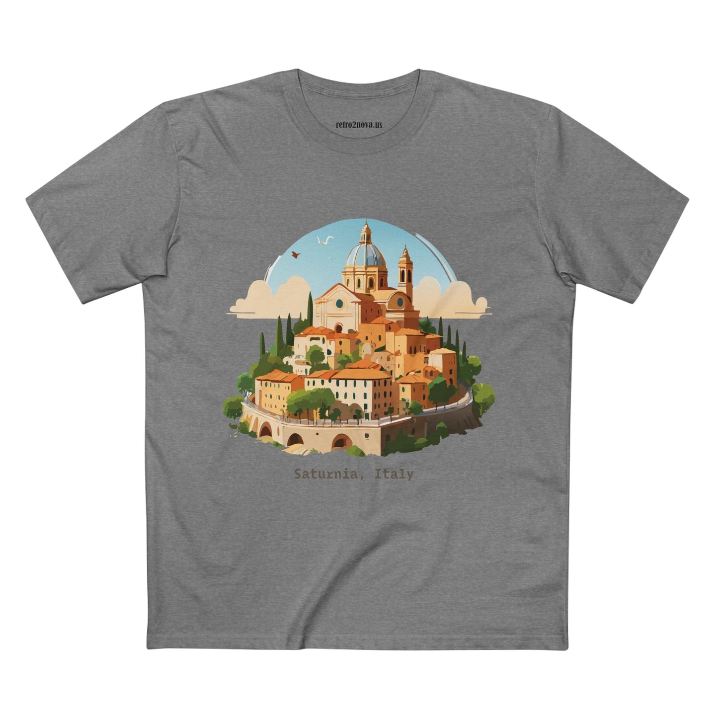 Italy Travel Shirt Unisex Premium Cotton Art Tee By Retro2Nova TT64 For Everyday Comfort