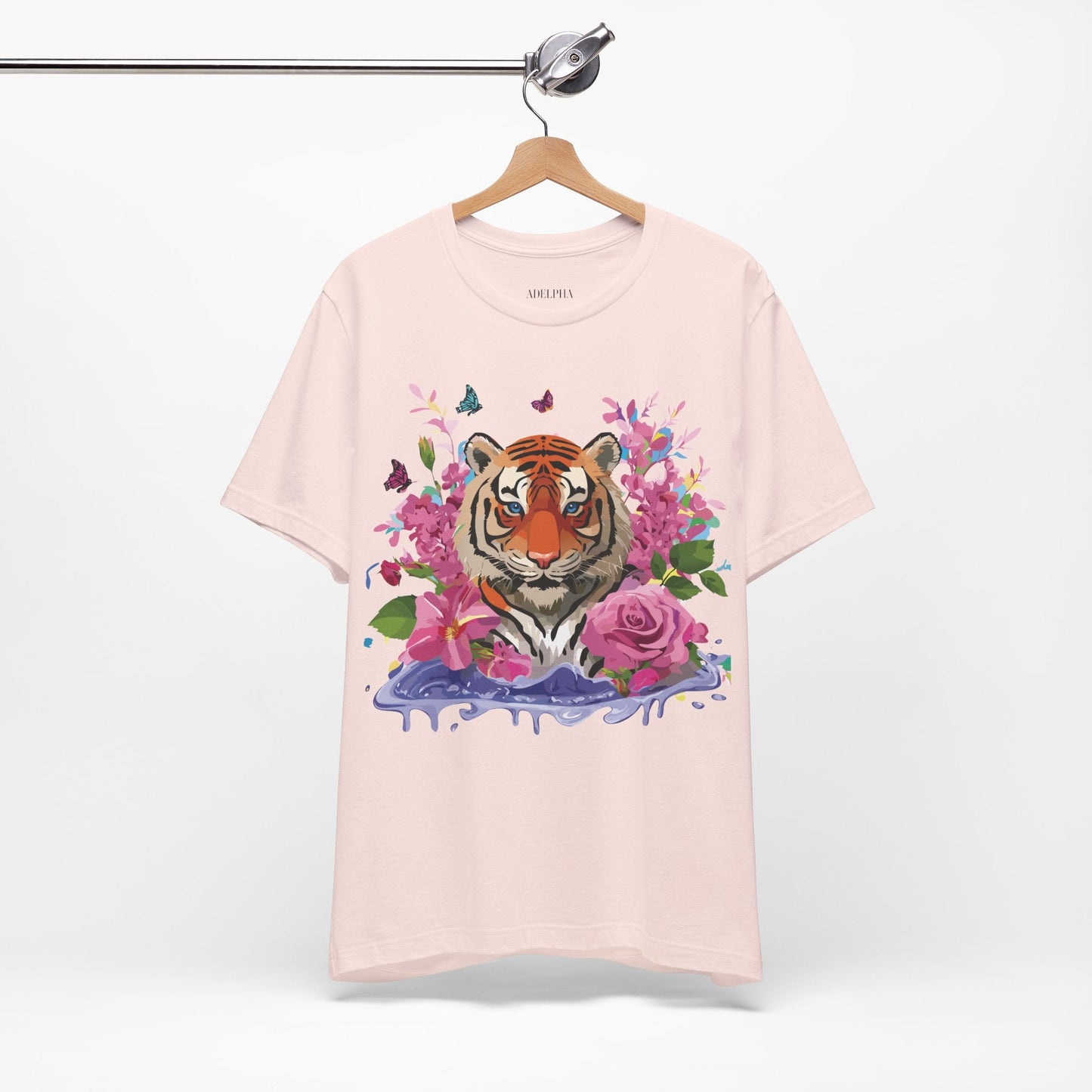 Tiger Graphic Unisex 100 Cotton Vintage Art with Animal Tee 11