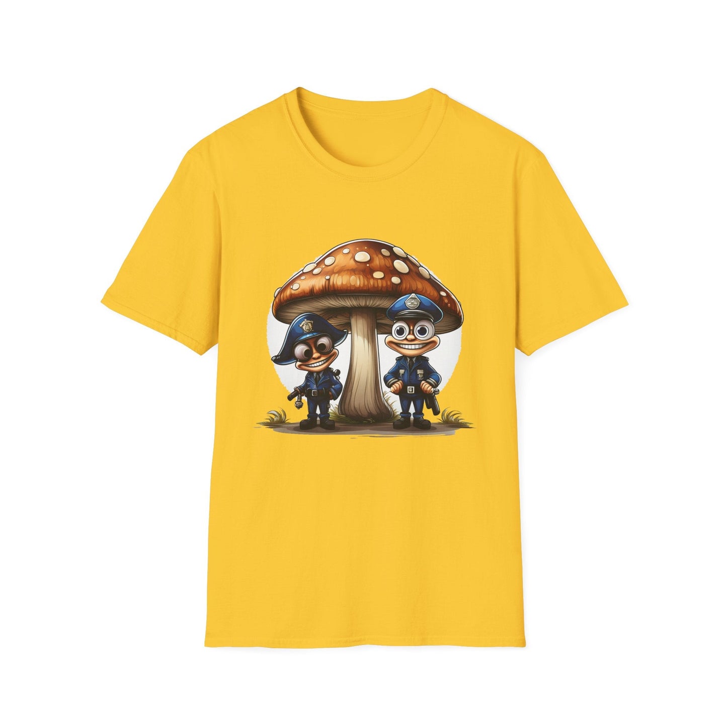 Funny Mashroom Graphic Unisex Softstyle Cotton With Cartoon Illustration Design 11