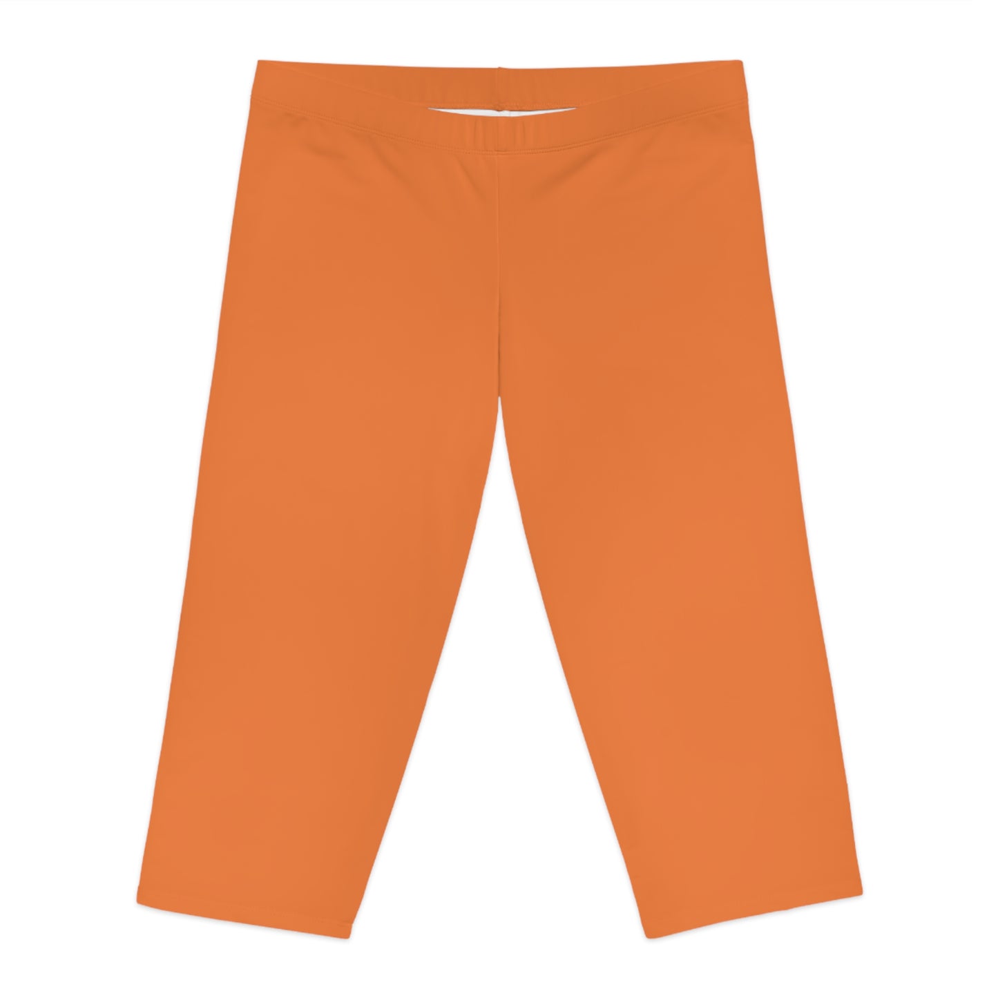 Orange Color Capri Leggings, Orange Capri Leggings 12