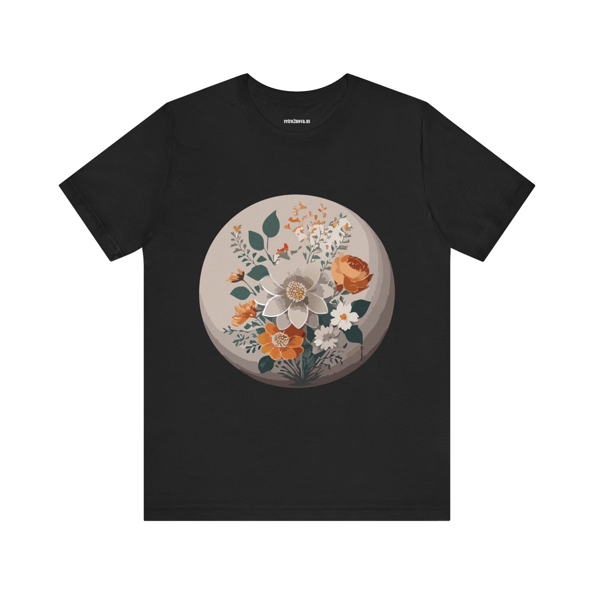 Floral Graphic Unisex Cotton Bella+Canvas Tee with Flowers Design ab11