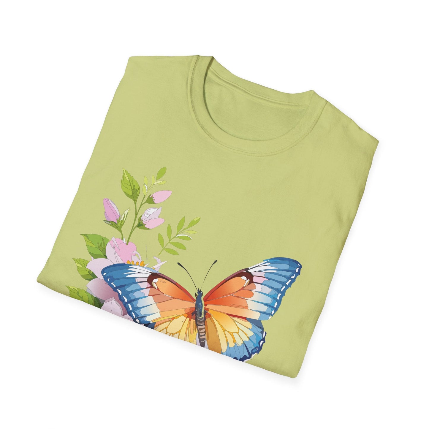 Butterfly T Shirt Unisex Monarch Design Gildan Softstyle 64000 Ring Spun Cotton Tee