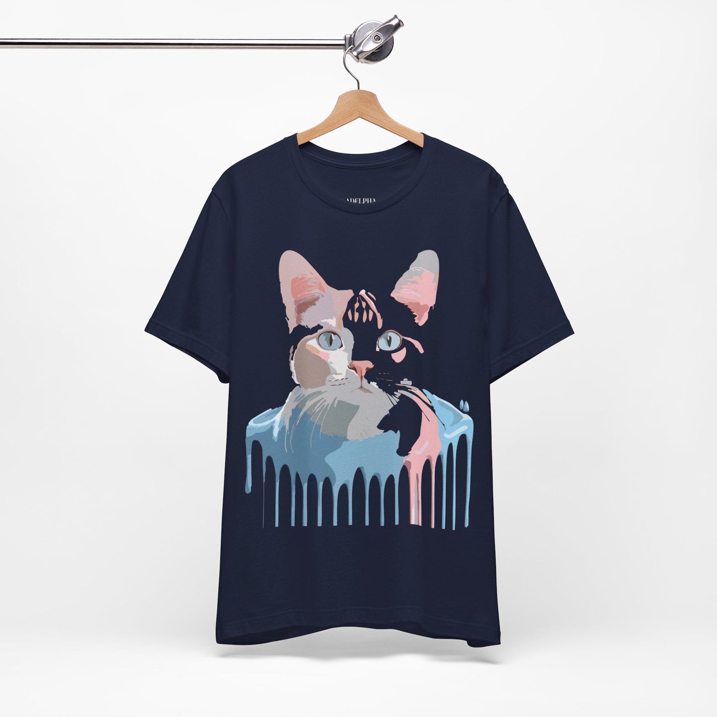 Cat Graphic T Shirt Unisex Short Sleeve Tee Vintage Inspired Artwork Adelpha