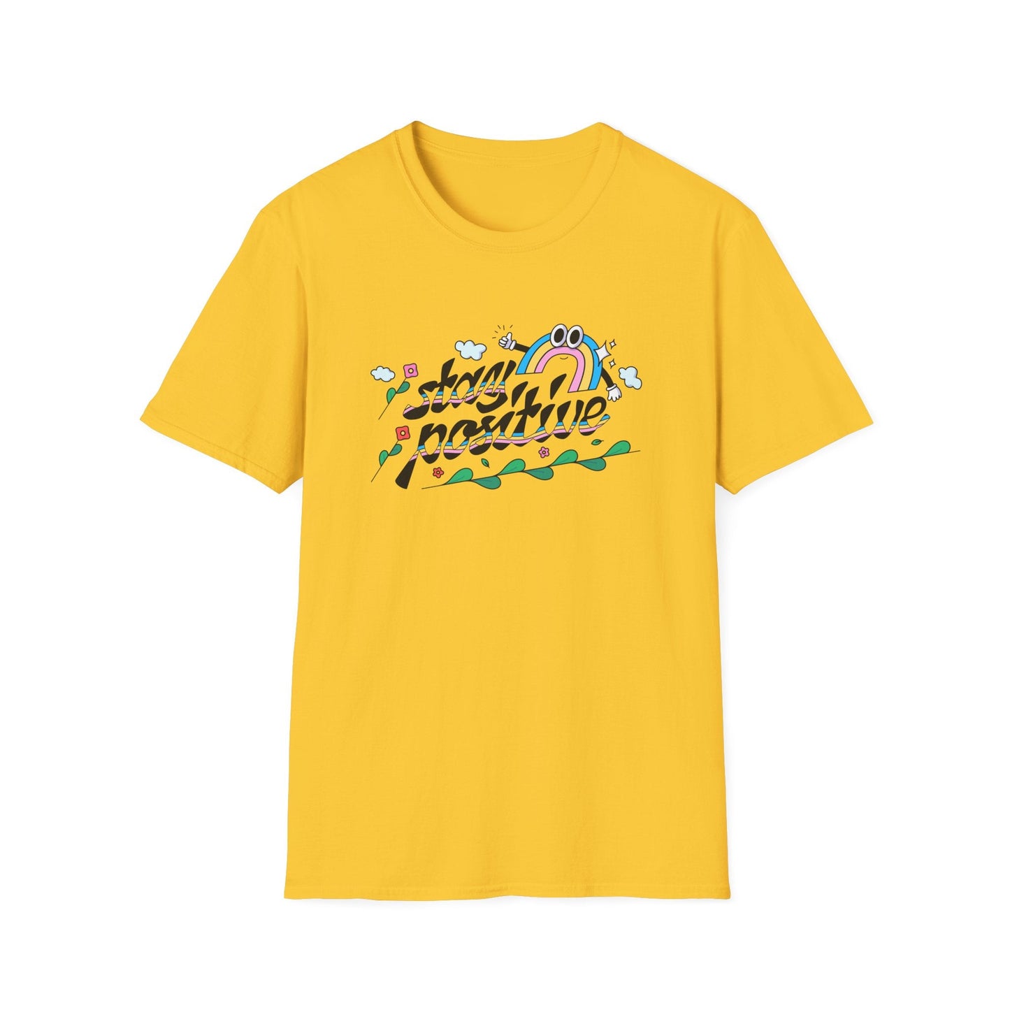 Positive Slogan T Shirts Unisex Softstyle Tee With Positive Words And Good Quotes Gildan 64000