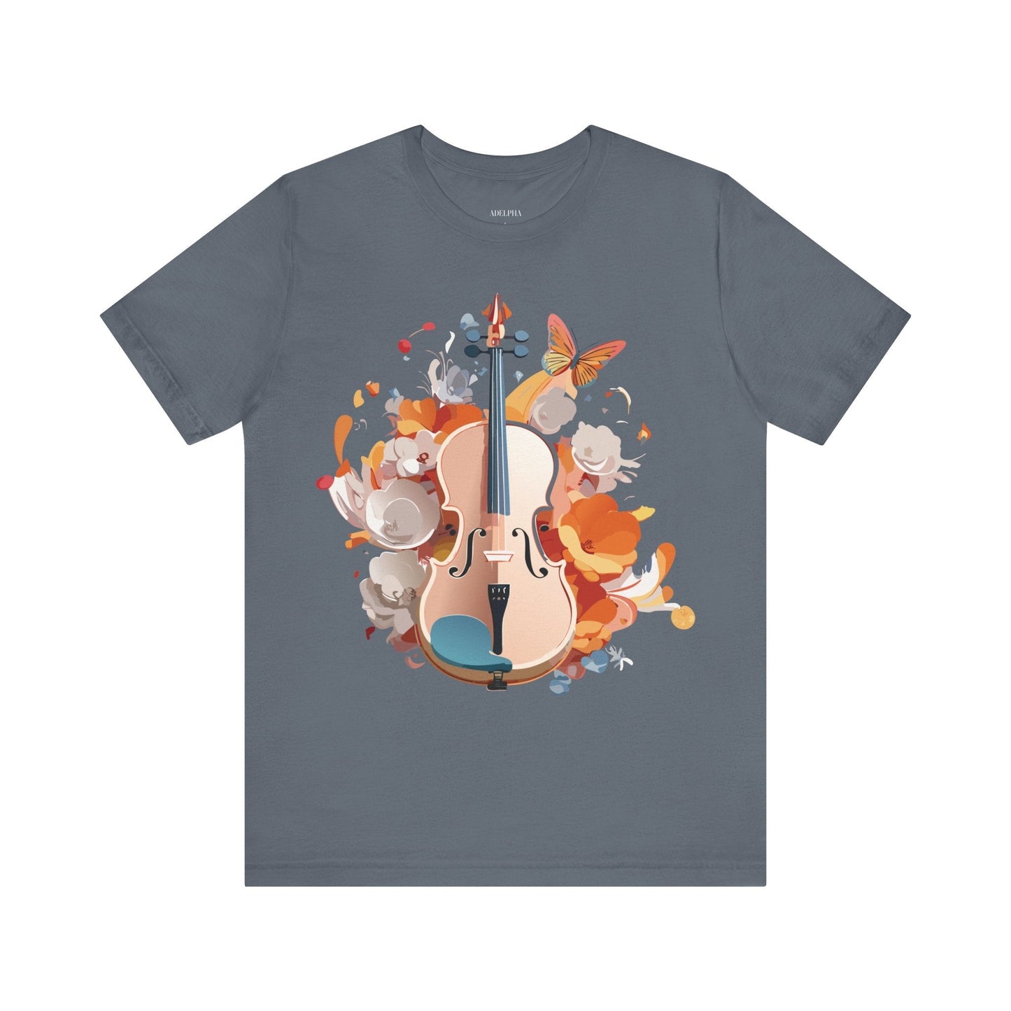 Music Graphic Unisex 100 Cotton Vintage Art with Musical Elements Tee 8
