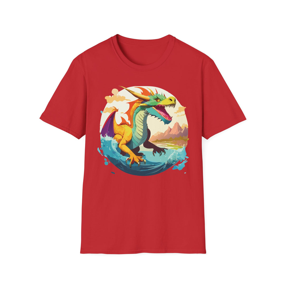 Dragon Graphic Tee Gildan Unisex 100 Cotton Tee Shirt with Animals m13