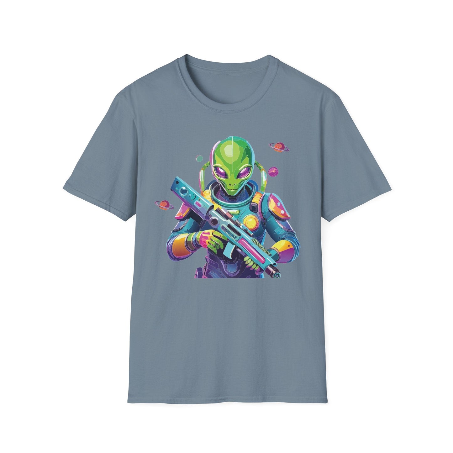 Alien Cosmos T Shirt Unisex Gildan Softstyle 64000 Art Design Tee For Everyday Comfort