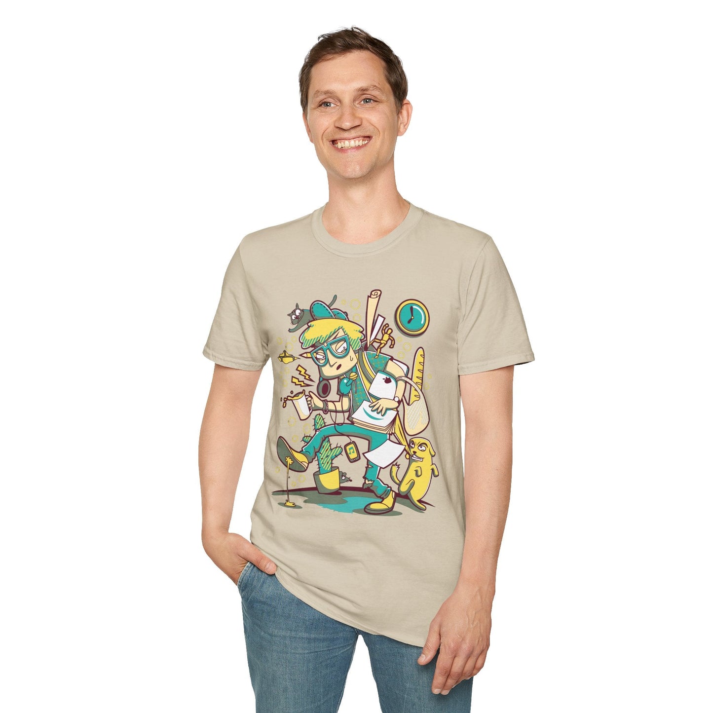 Cartoon T Shirt Animation T Shirt Funny Tee Shirt Unisex Gildan Softstyle 64000 Cotton Tee
