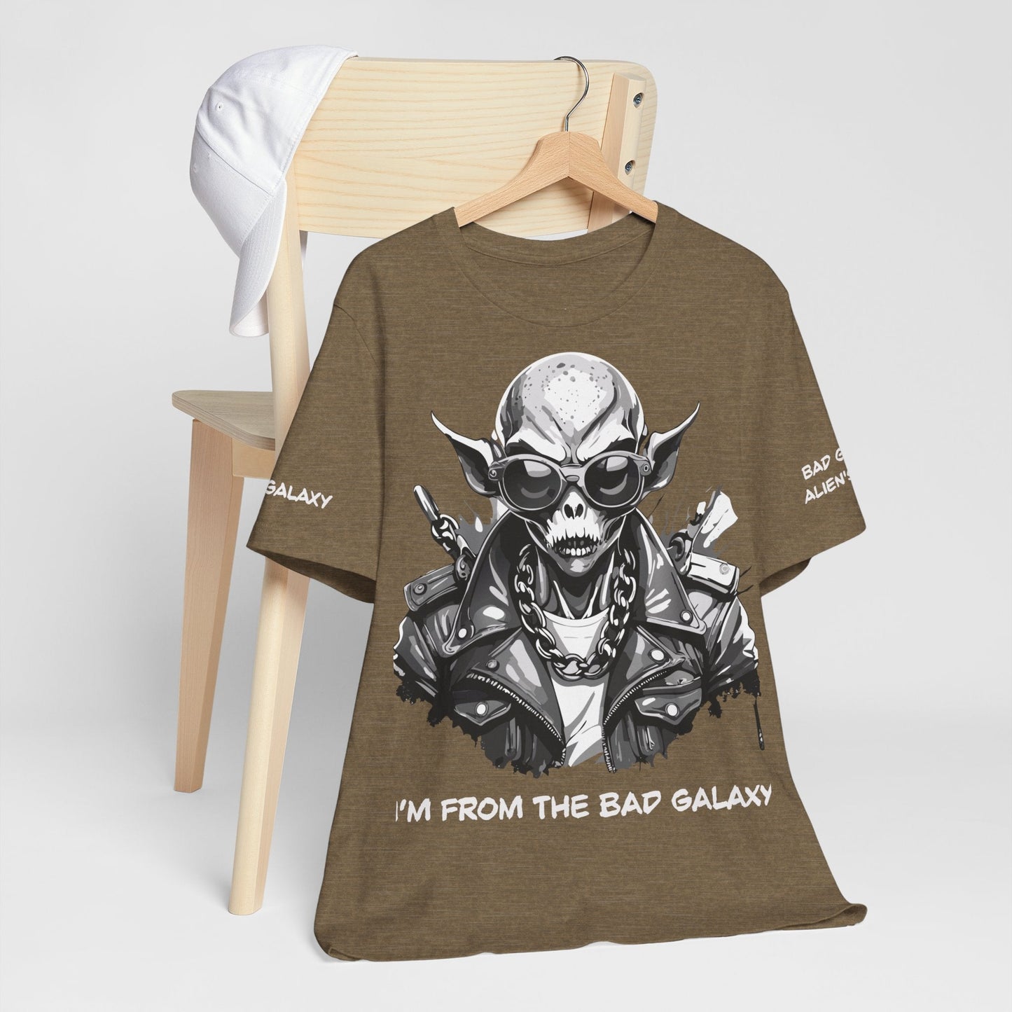 Alien Tee Shirt From Bad Galaxy Made To Order Free Shipping 100 Percent Cotton Eco Friendly In USA