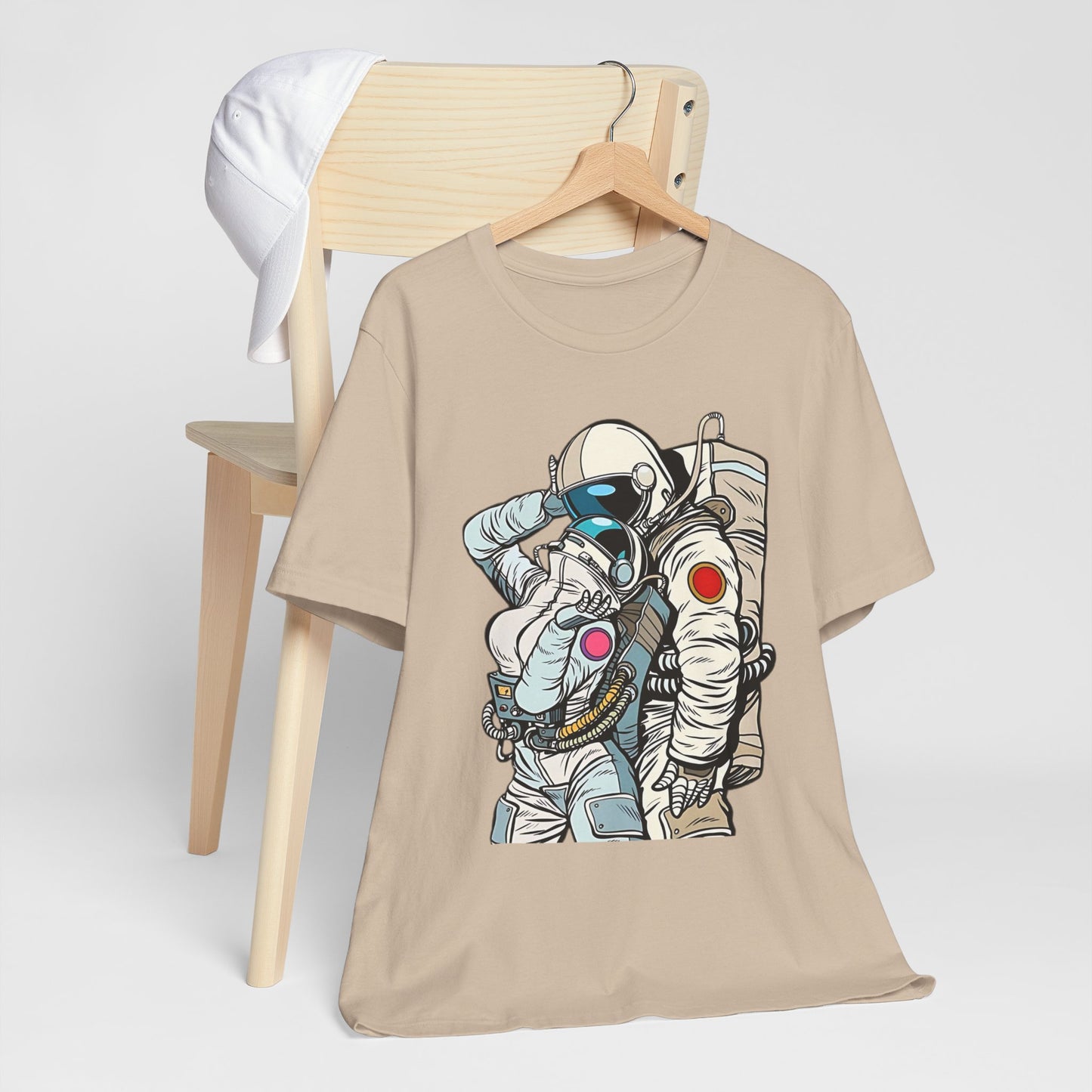 Unisex Astronaut T-shirt, Space Lovers Tee, Cosmic Top, Astronaut Graphic Tee, Cosmos Graphic T-Shirt, Love Shirt Art T-Shirt