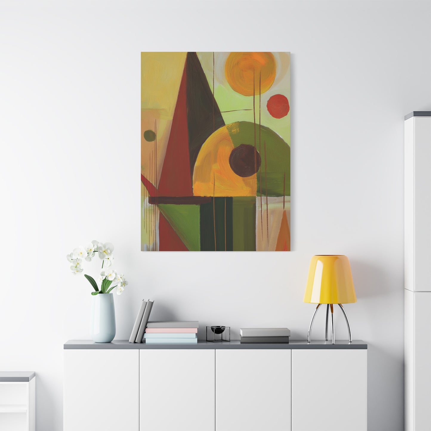 Abstract Geometric Painting Print Canvas 20x24,20x30,24x30 24x32,24x36,30x40 32x48,36x48,40x60 Pine-Wood Inner Frame ABS-60
