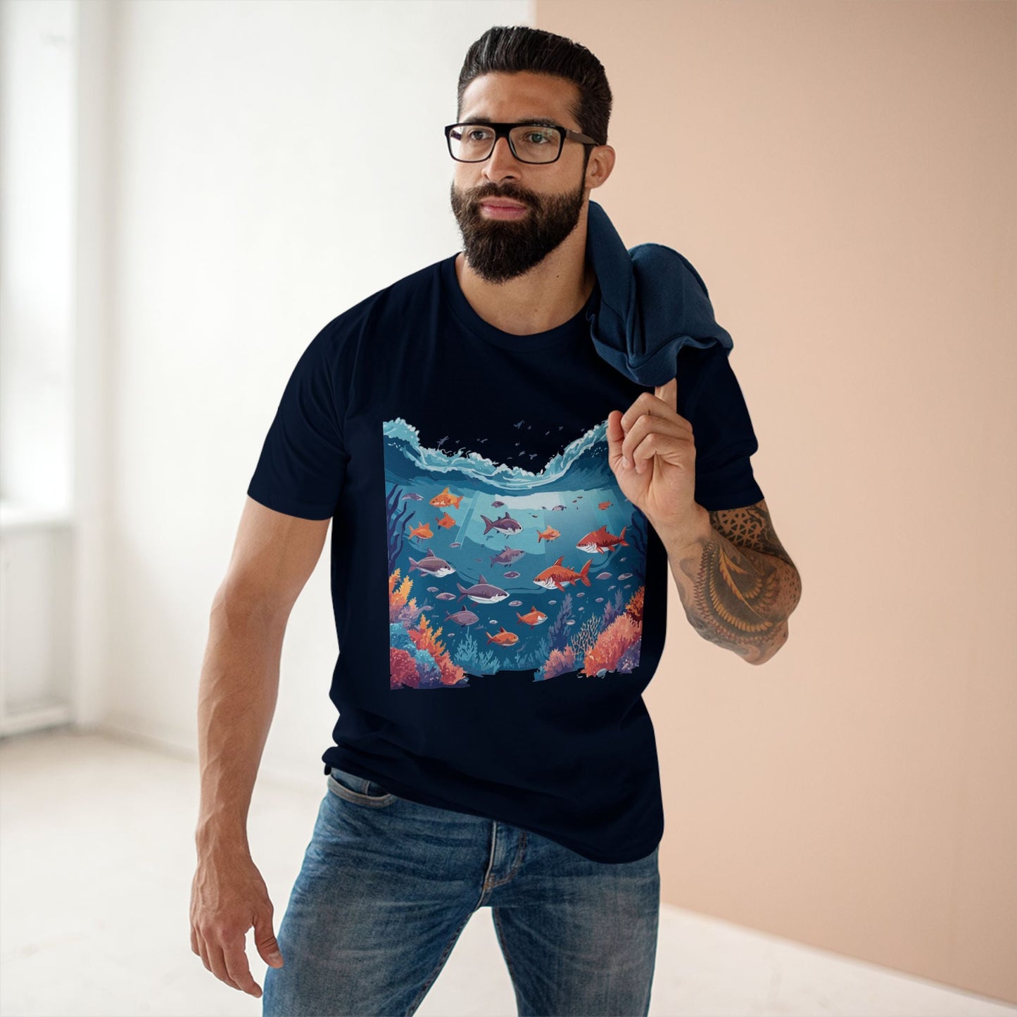 Ocean Pacific OP11 Ocean Shirt Unisex Premium Cotton Tee With Original Art Design Retro2Nova