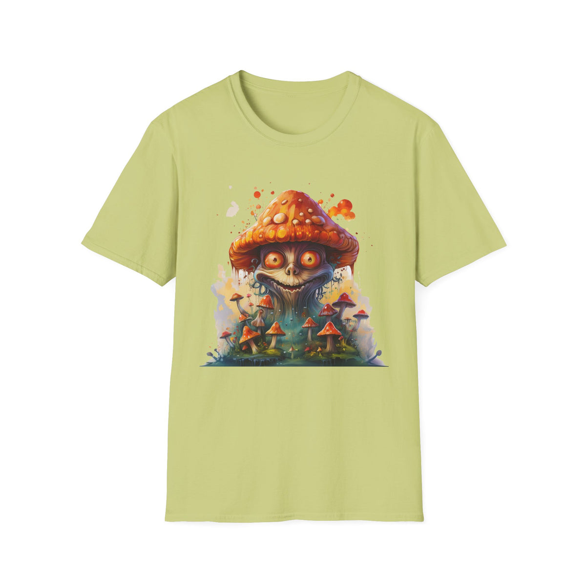 Funny Mashroom Cartoon  Graphic Tee Gildan Unisex 100 Cotton Tee Shirt c19