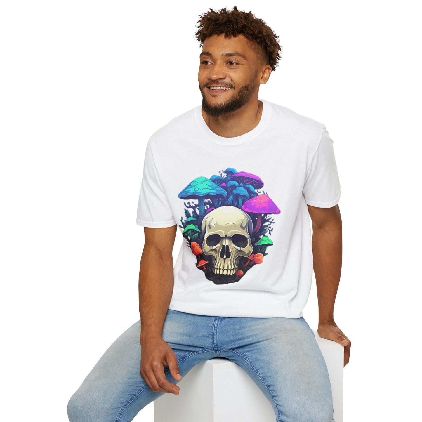 Skull Graphic Unisex Cotton T-shirt with Skeleton Artwork Design 3