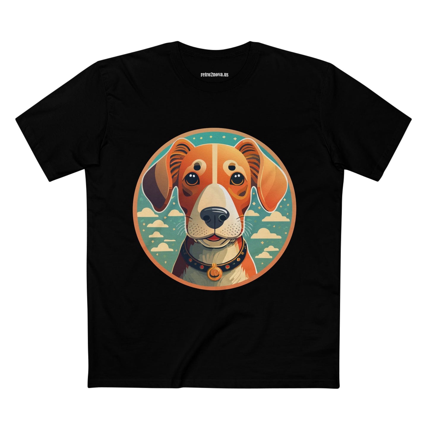 Dog Animal Art Shirt For Unisex Premium Cotton Tee By Retro2Nova With Original Art Design Built For Everyday Comfort