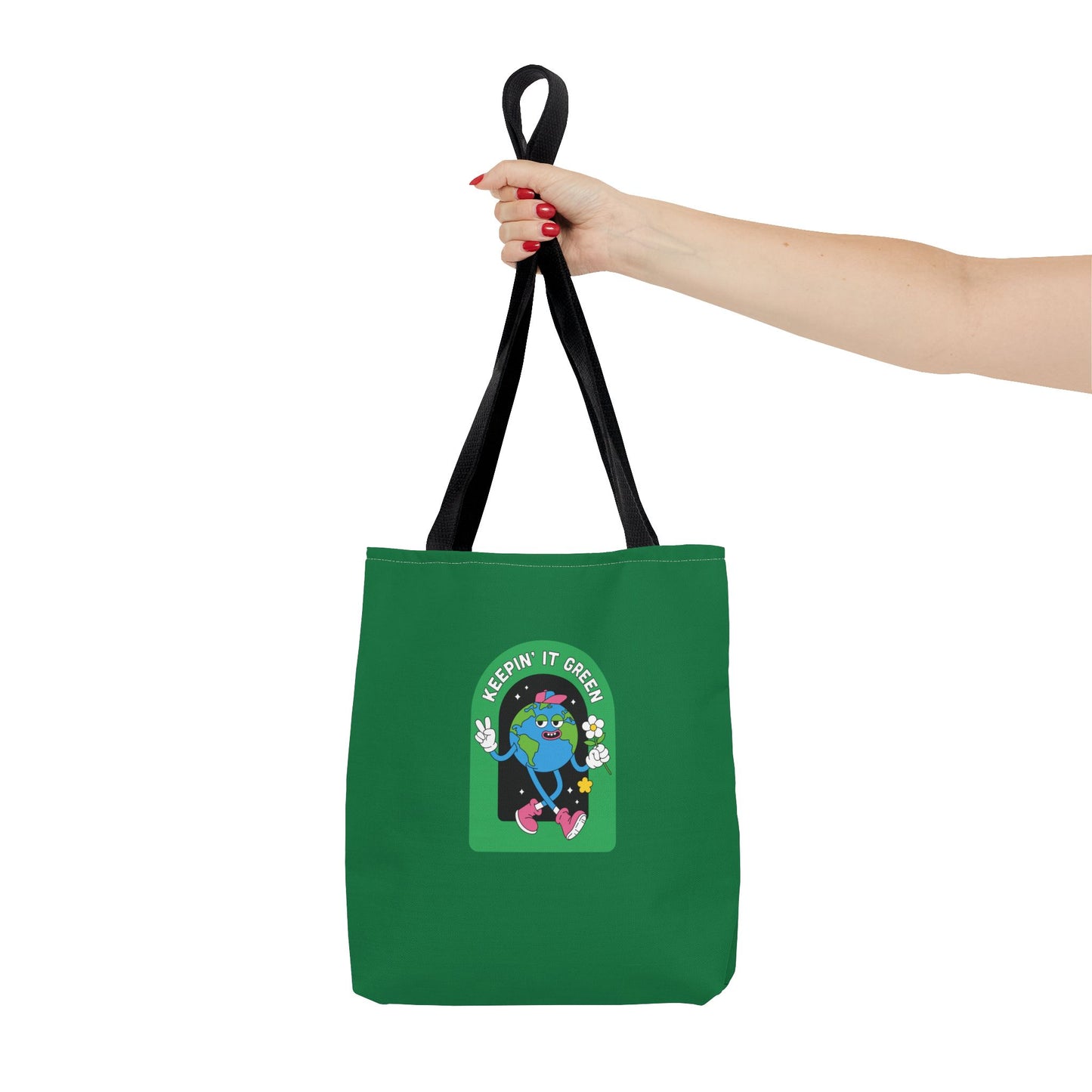 ECO GREEN COLOR CANVAS BAG HIGH-QUALITY 100% SPUN POLYESTER 3 SIZES BAG-E6