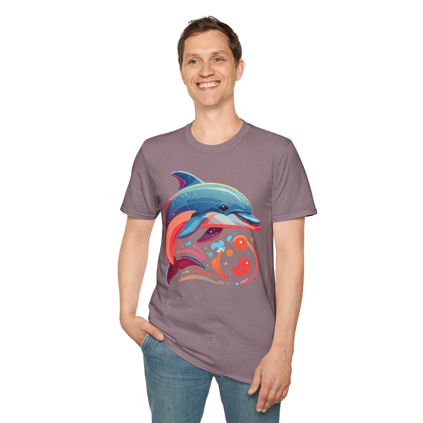 Gildan Softstyle Dolphin Shirt Unisex Short Sleeve Tee 100 Percent Ring Spun Cotton Comfortable Wear