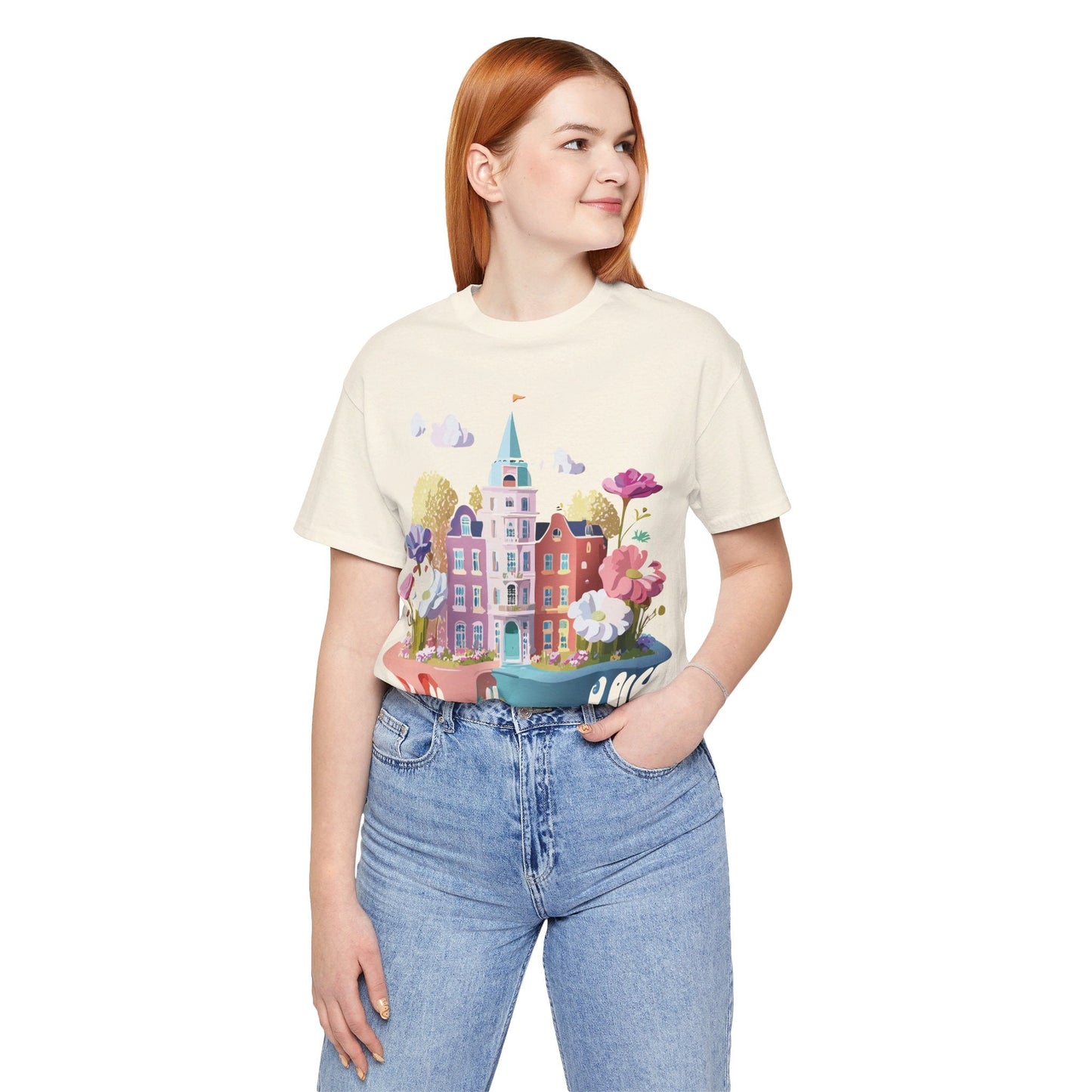 Amsterdam Tourist Shirt Graphic Tee Unisex Vintage Inspired Art Design by Adelpha Short Sleeve