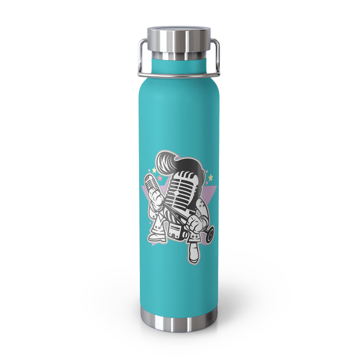 22oz Copper Insulated Water Bottle with Cartoon Design - CV98