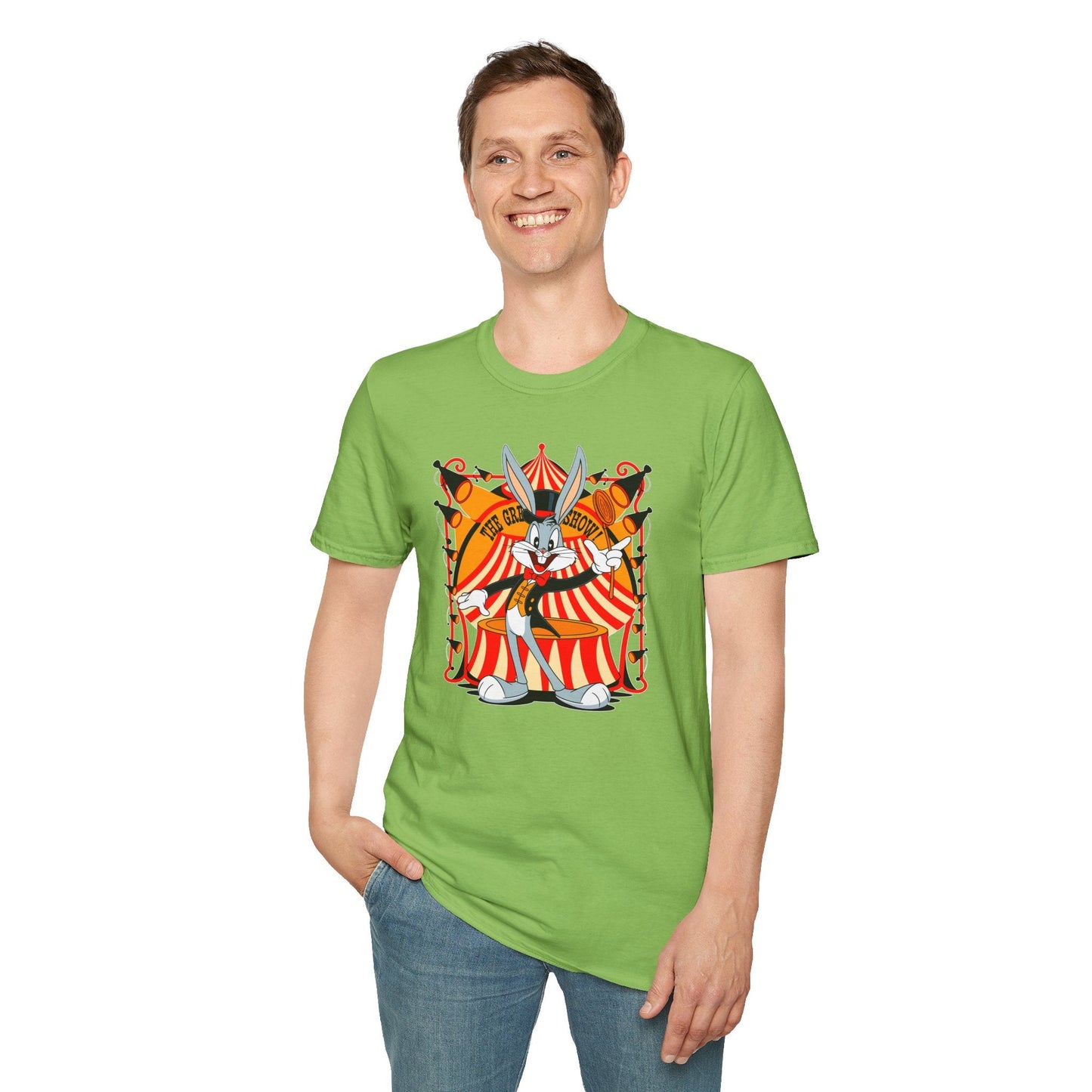 Cartoon Bunny Graphic Unisex Cotton Animal Animation Artwork Design Tee 43