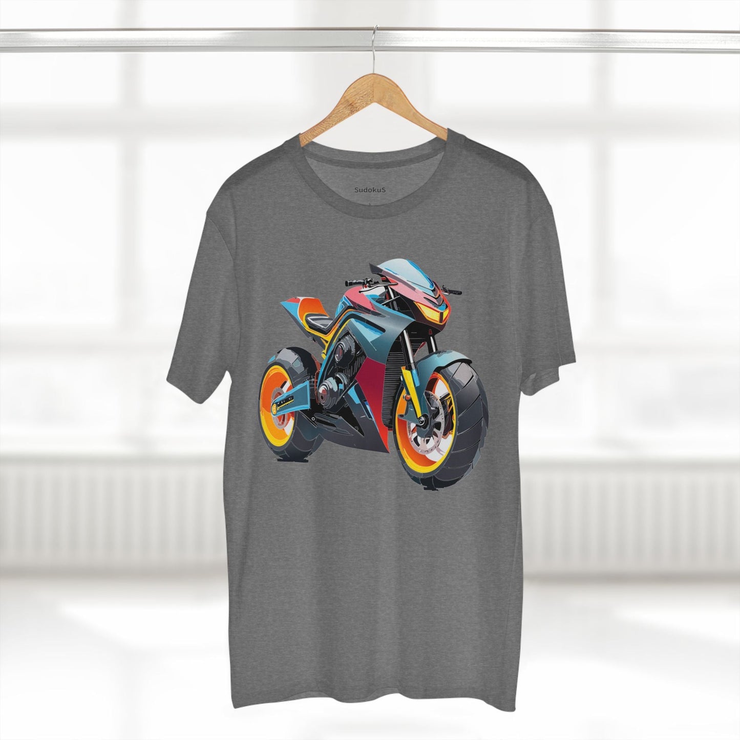 Moto Bike Graphic Unisex 100 Cotton Staple Tee 33