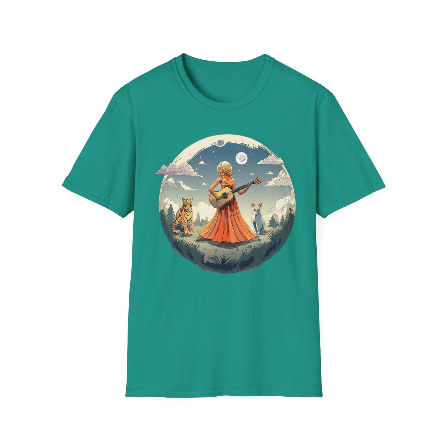 Womens Graphic T Shirt Art Design Tee Ladies Unisex Softstyle Cotton Tee Gildan 64000 Comfort