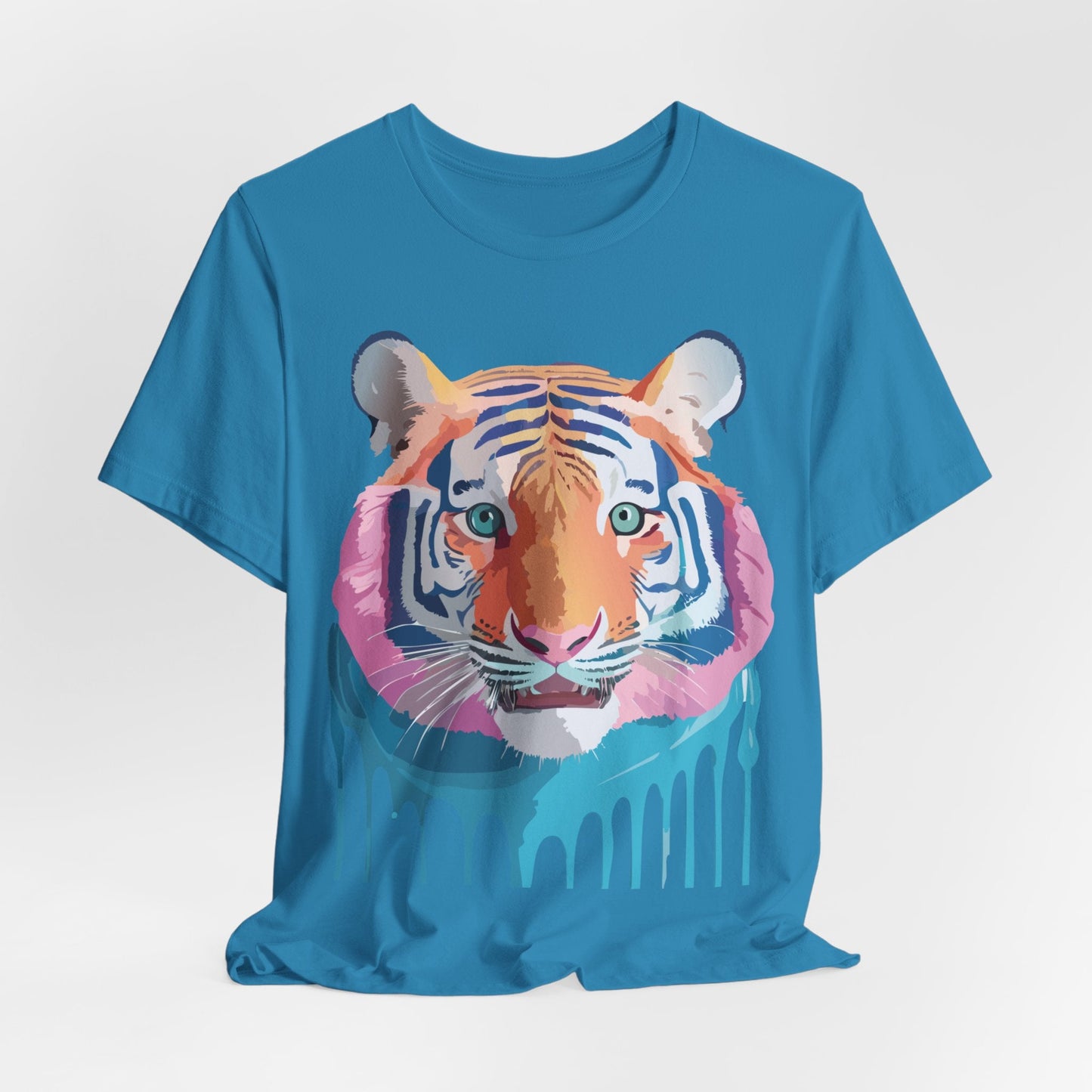 Tiger Graphic Unisex 100 Cotton Vintage Art with Animal Tee 17