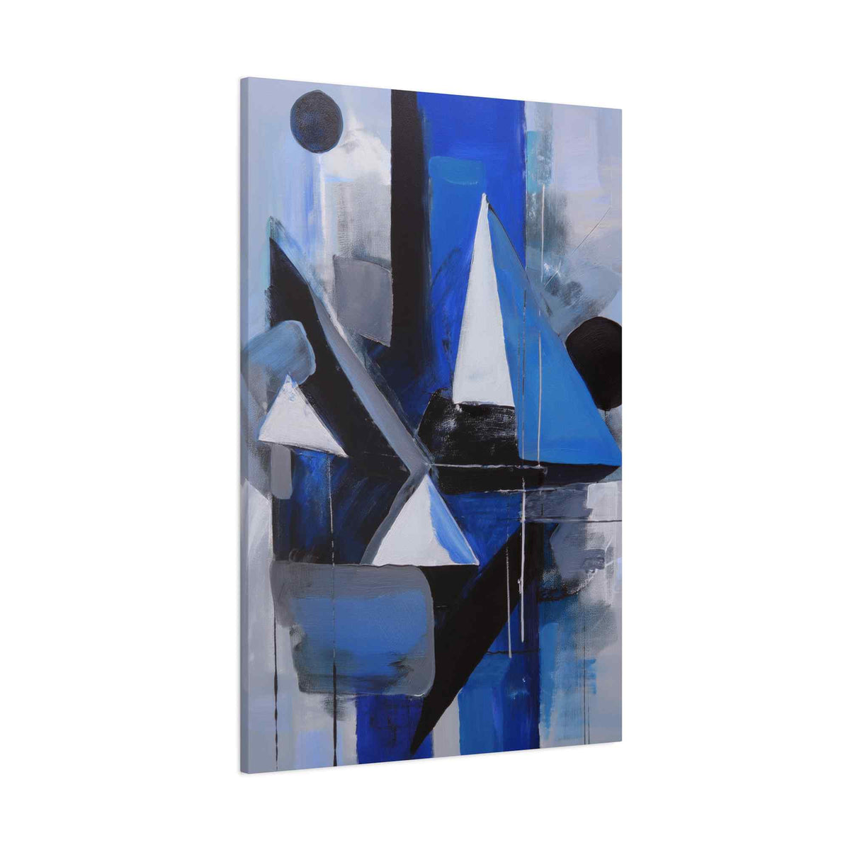Blue Abstract Painting Print Canvas 20x24,20x30,24x30, 24x32,24x36,30x40, 32x48,36x48,40x60 Pine-Wood Inner Frame ABS-26