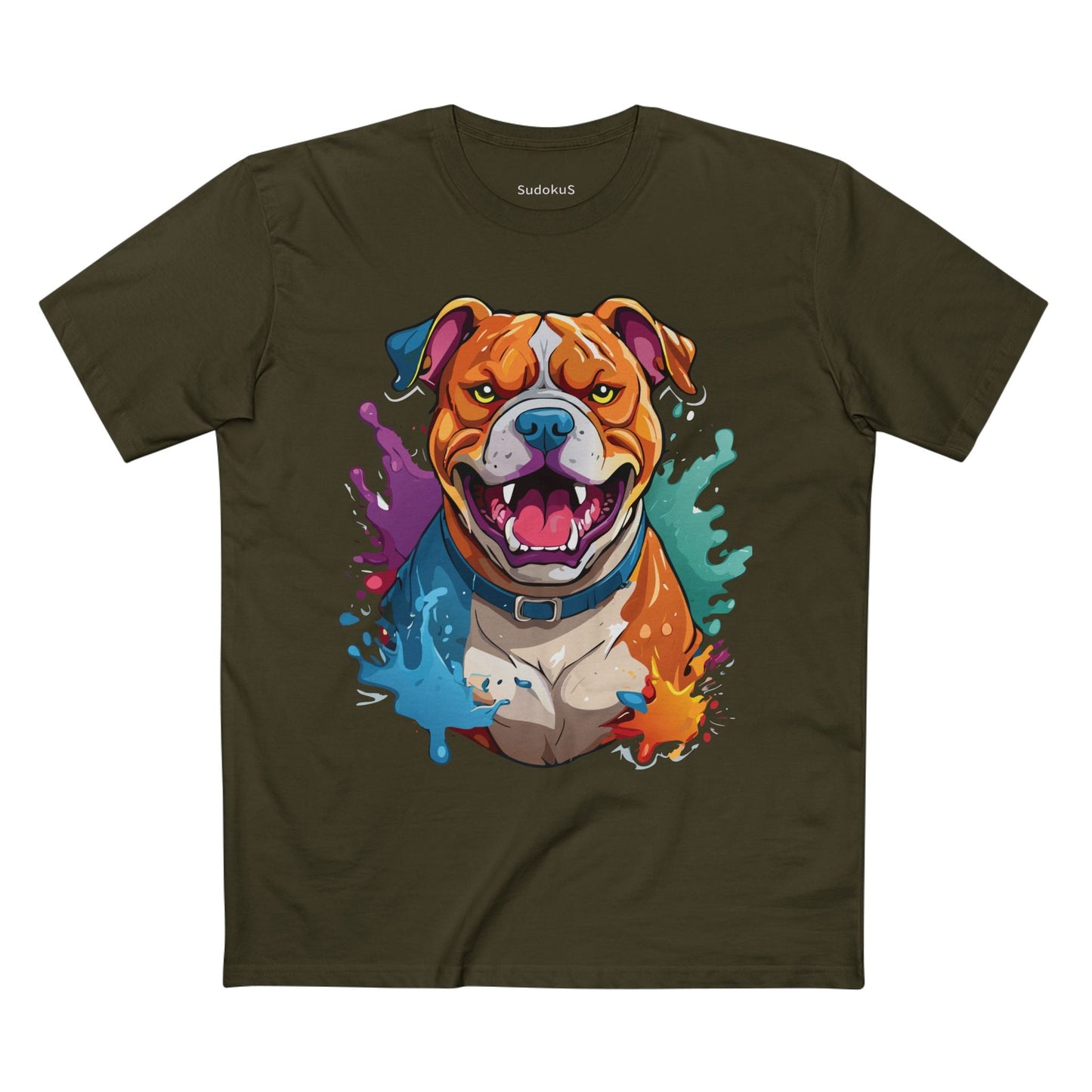 Dog Graphic Unisex 100 Cotton Staple Tee with Animal Design Artwork 34