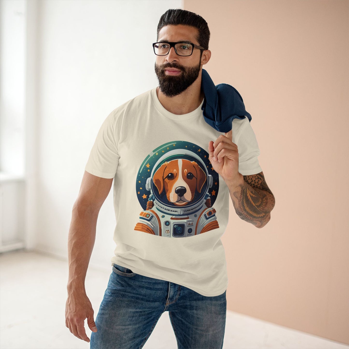 Unisex Premium Cotton Tee With Original Dog Art Shirt Design By Retro2Nova Discover Everyday Comfort And Style