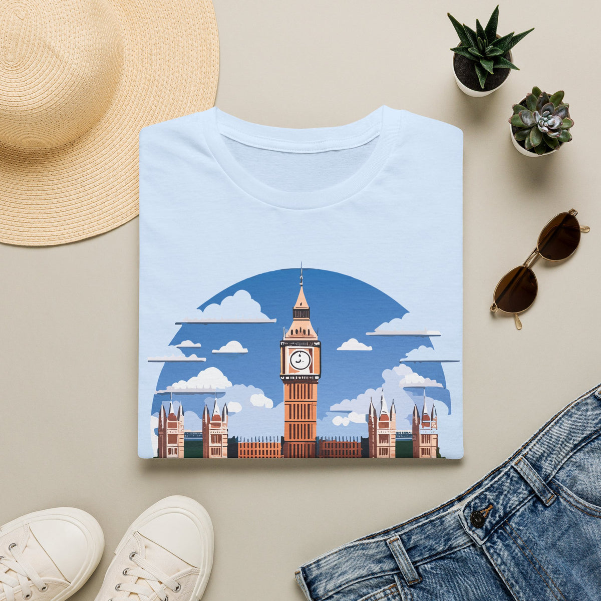 Big Ben London Skyline T-Shirt | London UK Landmark Tee