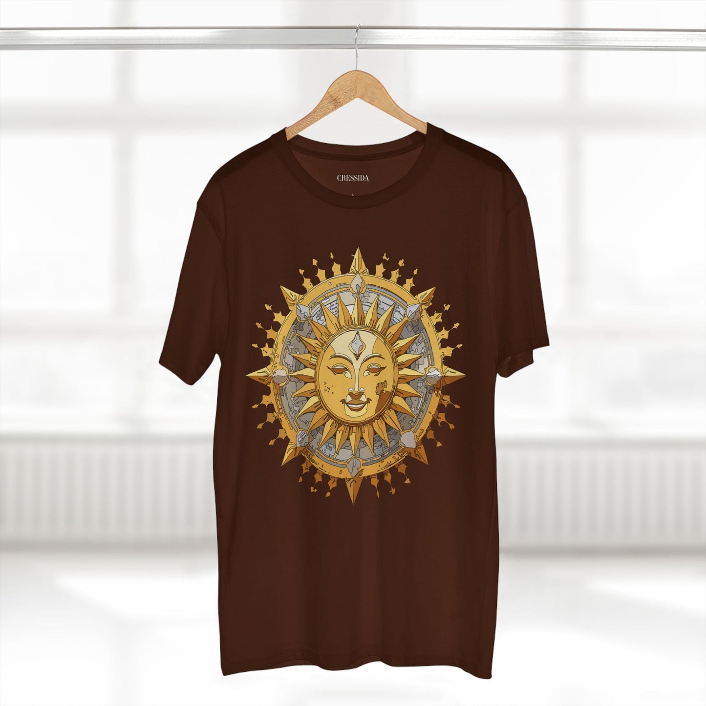 Gold Sun Graphic Unisex 100 Cotton T-Shirt with Golden Art Design 15