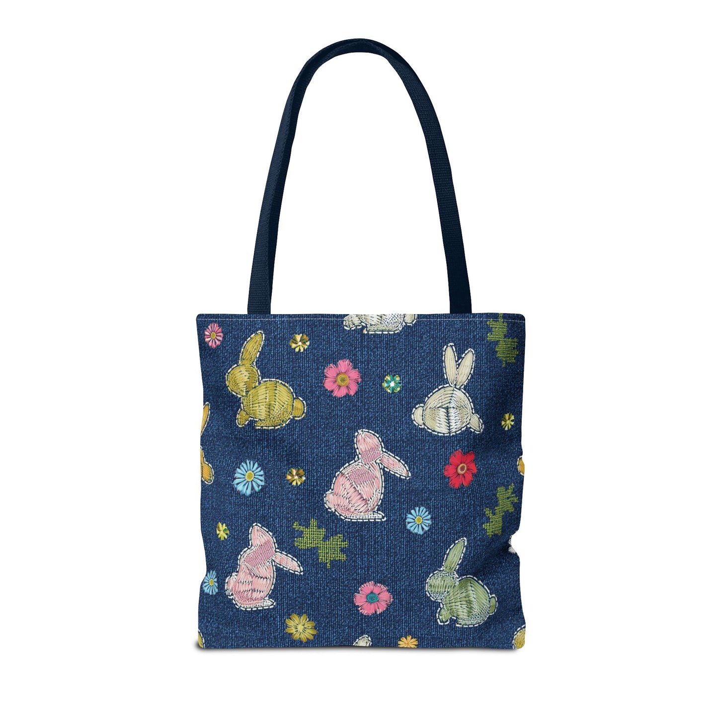 Easter Graphic Design Denim Fabric Imitation Print Unisex Canvas Bag Poly Spun 3 Sizes Tote Bag 204-7