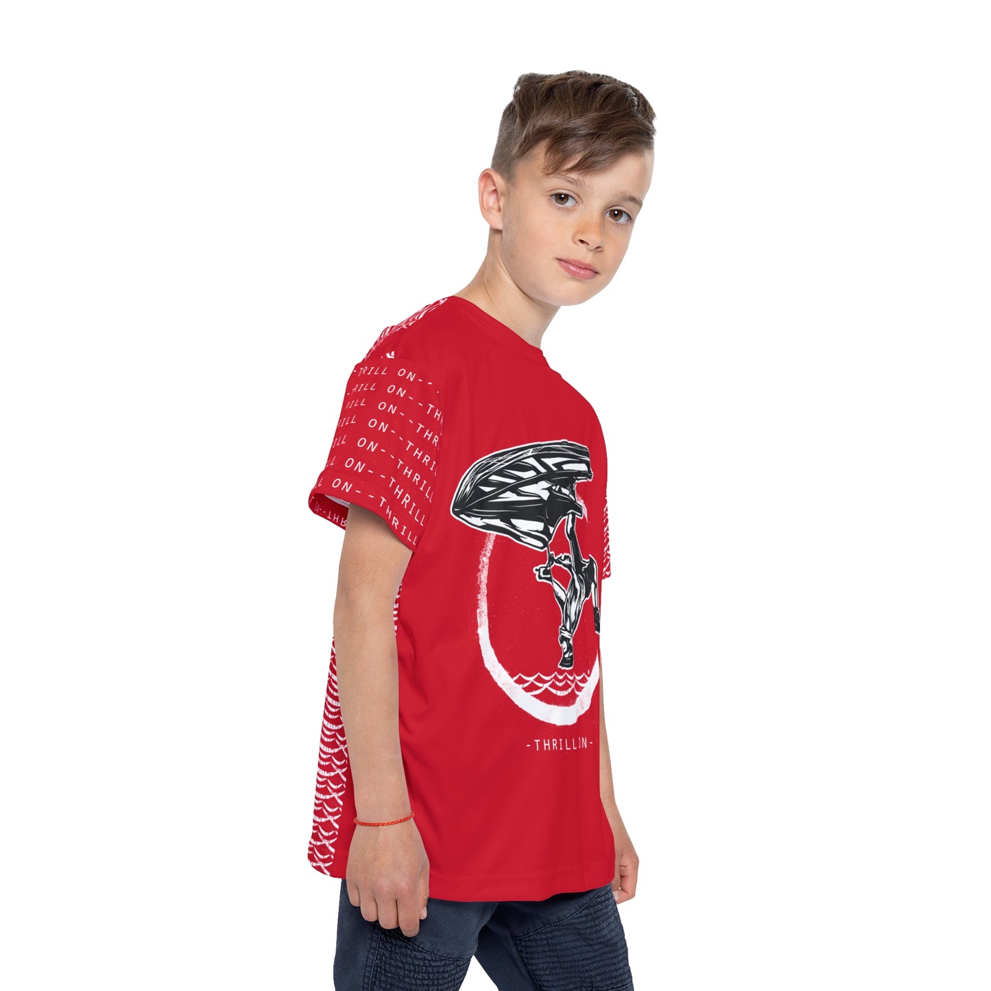 Jet Ski Racing Kids Shirt, MX100 Watersport Kids T-Shirt, Kids Art Design Print Jersey 2