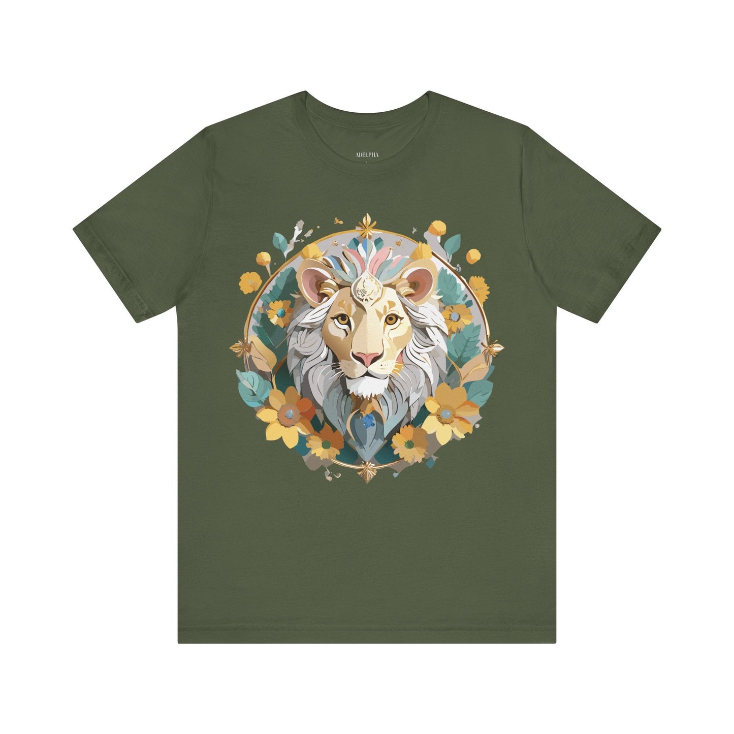 Medallion Graphic Unisex 100 Cotton Vintage Animal Medal Artwork Tee 58