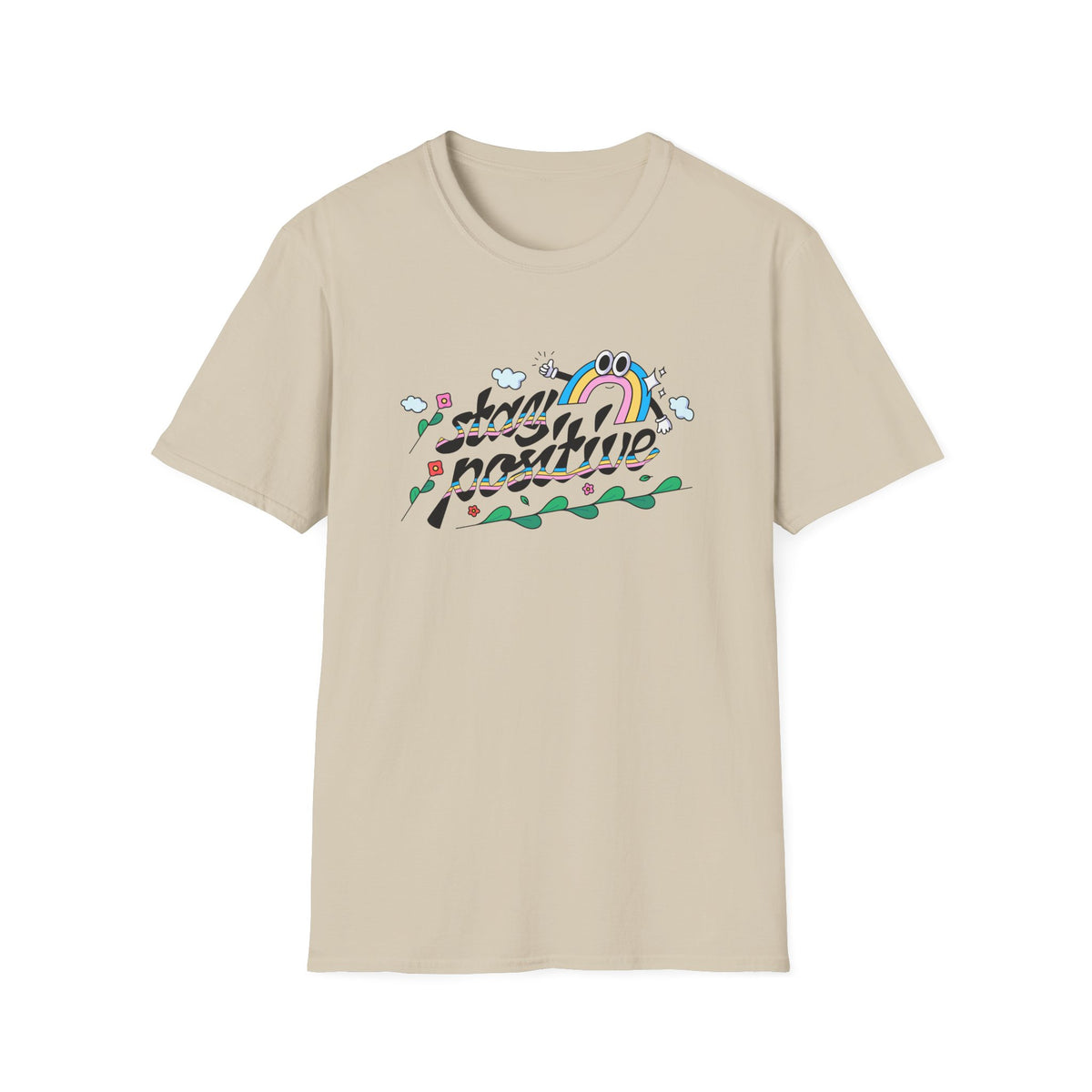 Positive Slogan Positive Words Tee with Good Quotes Graphic Tee Gildan Unisex 100 Cotton Tee Shirt p106