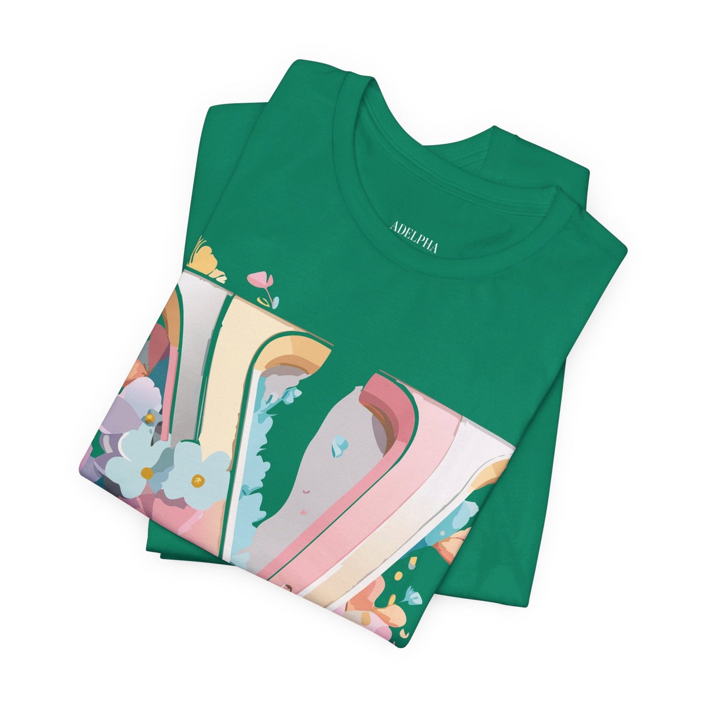 Letter V Graphic Tee Unisex Jersey Short Sleeve Vintage Inspired Art Design