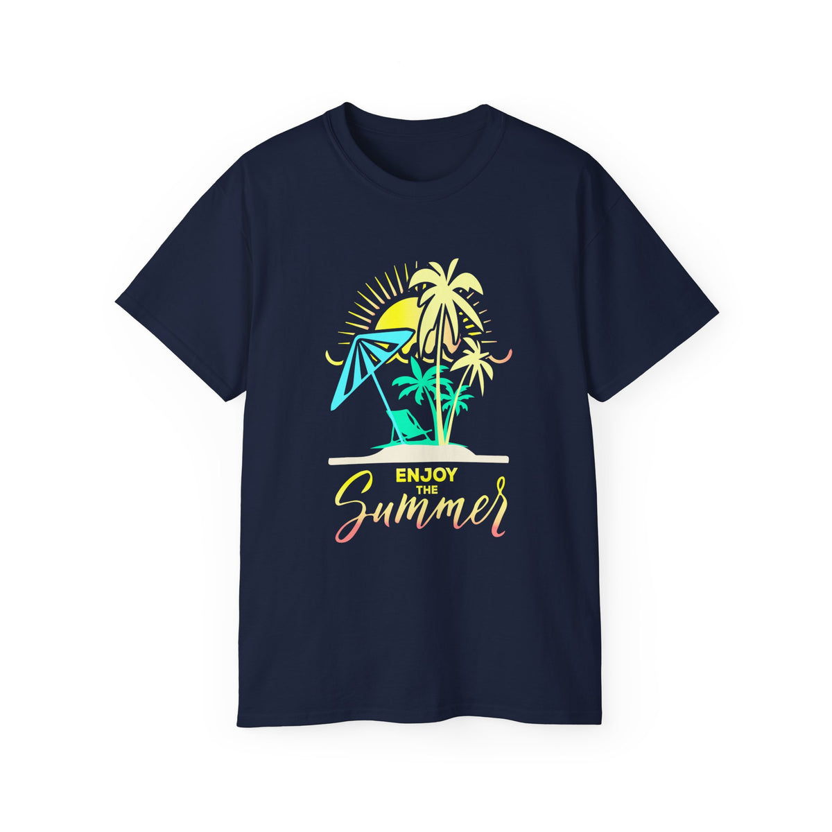 Enjoy the Summer palm trees surfboard tee | Summer T-Shirt