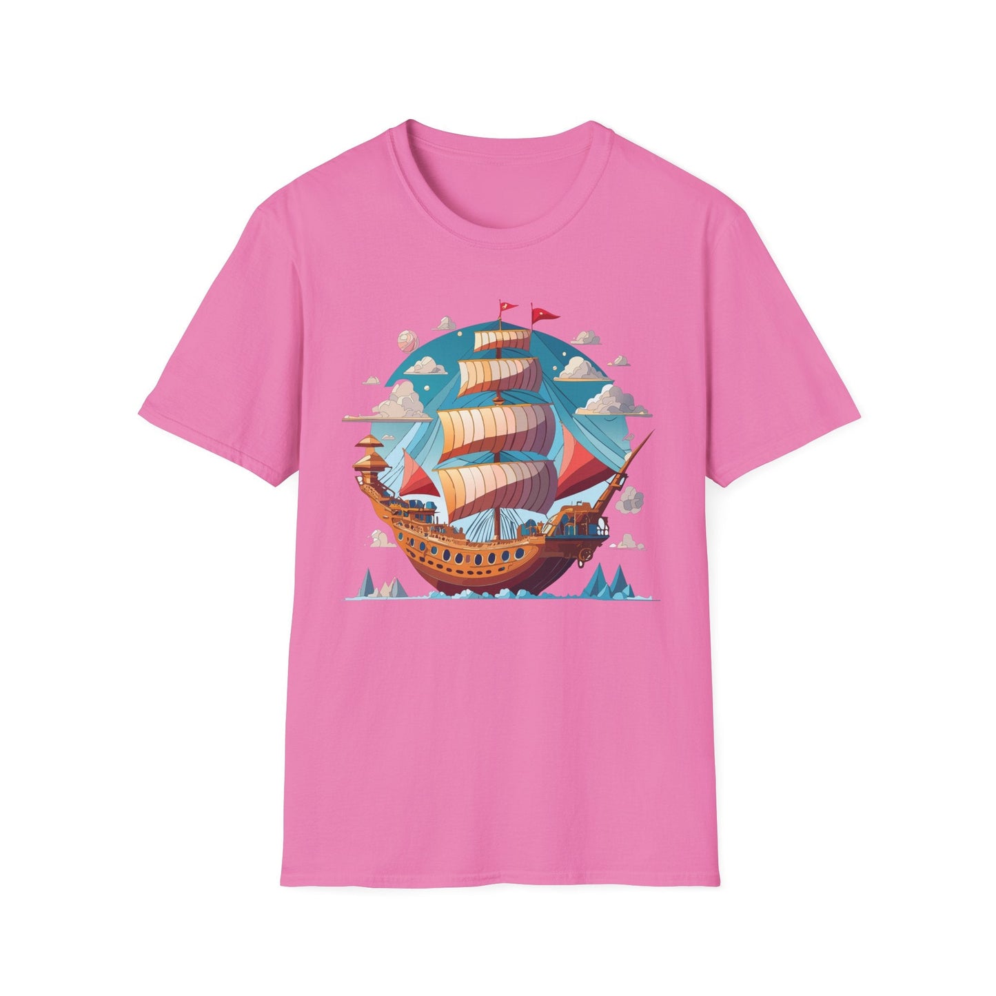 Ship T Shirts Frigate T Shirts Vessel Tee Shirt Unisex Softstyle Cotton Tee Gildan Softstyle 64000