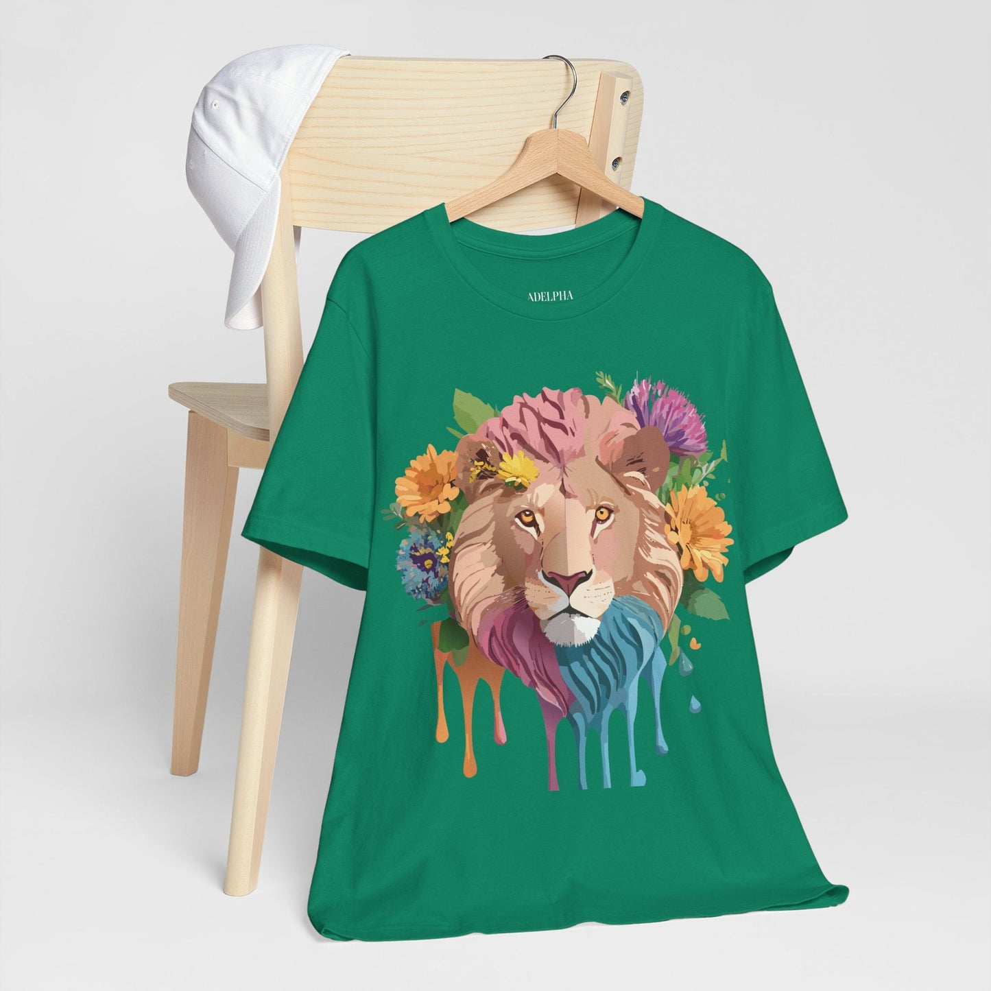 Lion Graphic Tee Unisex Jersey Short Sleeve Art Design Premium Vintage Inspired By Adelpha