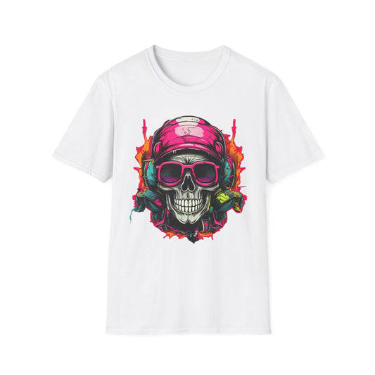 Skull Graphic Unisex Cotton T-shirt with Skeleton Artwork Design 25