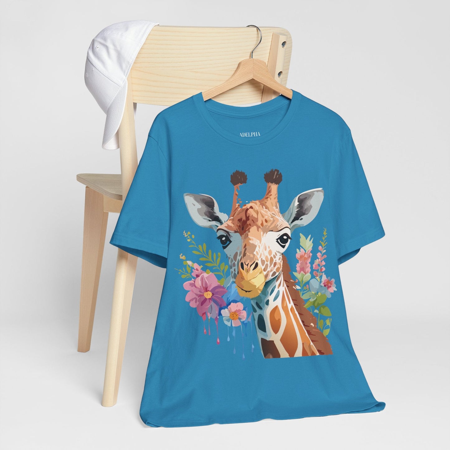Giraffe Graphic Tee Unisex Jersey Short Sleeve Art Design From Adelpha Premium Casual Wear