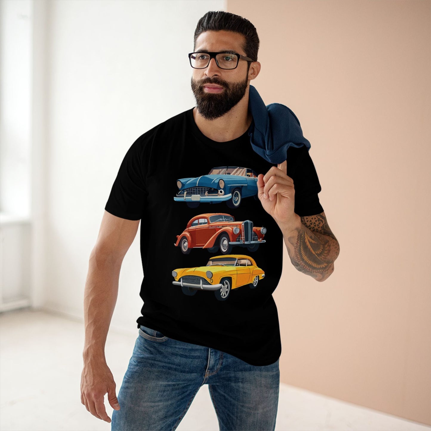 Retro Car Shirts Vintage Car Shirts RC4 Unisex Premium Cotton Tee With Original Art By Retro2Nova