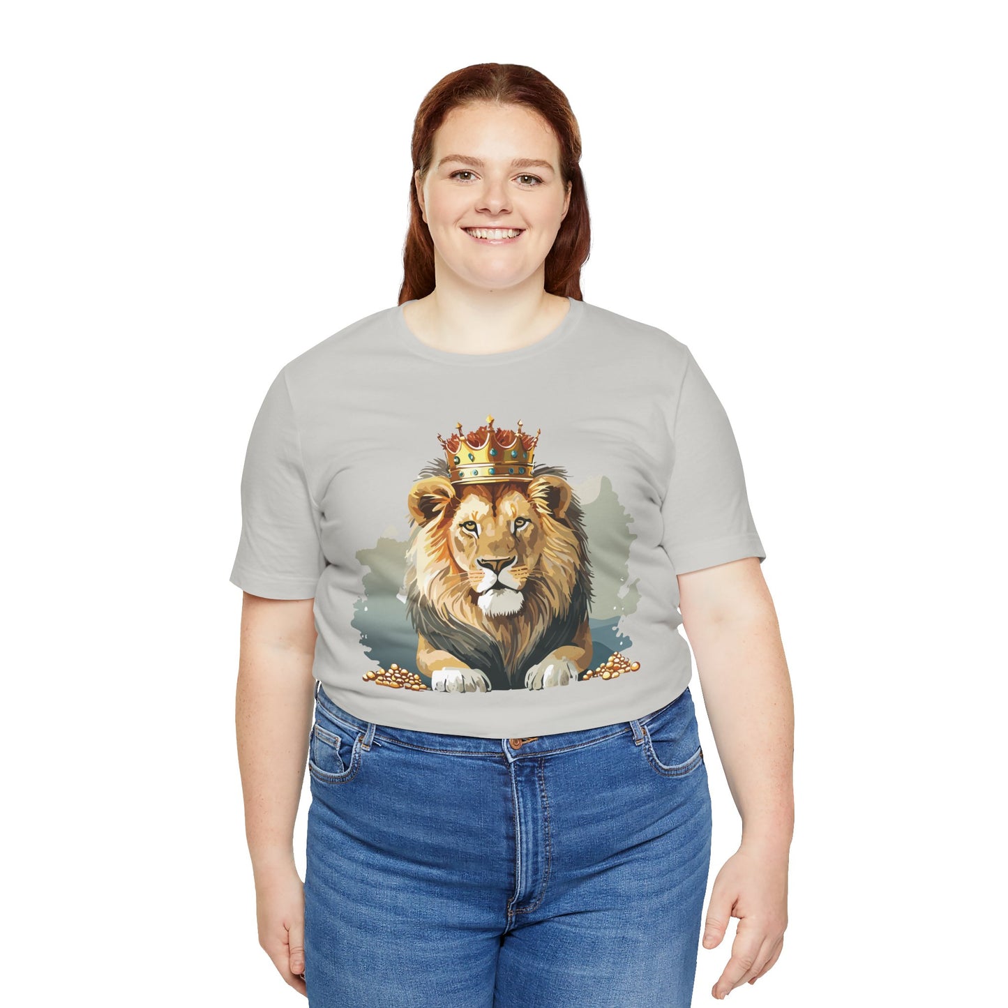 Majestic Lion Crown T-shirt, Animal Shirt, Lion Tee, Unisex Top, Birthday Gift, Shirt with Animal design