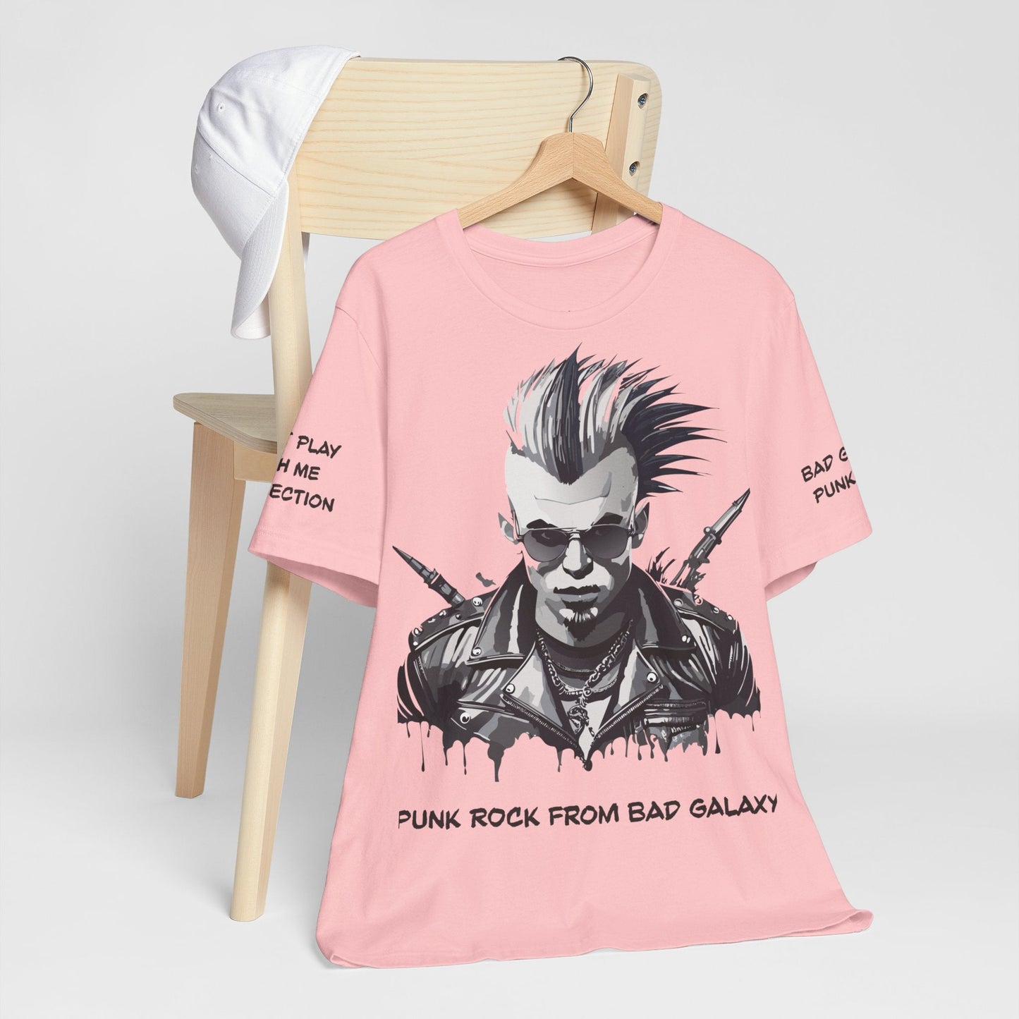 Punk Rock Tee Shirt From Bad Galaxy Made To Order 100 Percent Cotton Eco Friendly Inks USA